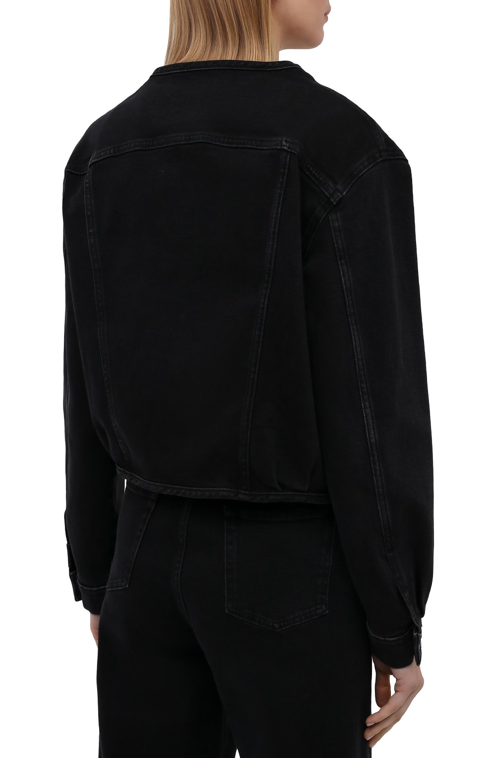 Джинсовая куртка 7 FOR ALL MANKIND черного цвета по цене 24250 руб., арт. JSK4B340FA, фото 4 Джинсовая куртка 7 FOR ALL MANKIND, арт. JSK4B340FA, фото 4