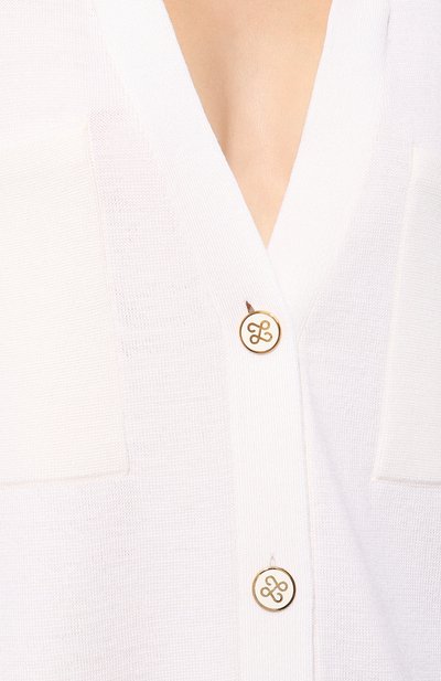 Кардиган из шерсти и вискозы AND THE BRAND белого цвета по цене 64820 руб., арт. W25-SH011-1402-101, фото 5 Кардиган из шерсти и вискозы AND THE BRAND, арт. W25-SH011-1402-101, фото 5