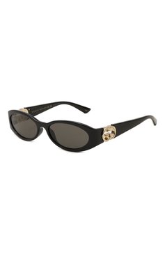 Женские солнцезащитные очки GUCCI черного цвета, арт. GG1660S 001 | Фото 1 (Региональные ограничения белый список (Axapta Mercury): Не проставлено; Нос: Не проставлено; Материал: Пластик; Тип очков: С/з; Оптика Гендер: оптика-женское; Очки форма: Овальные)