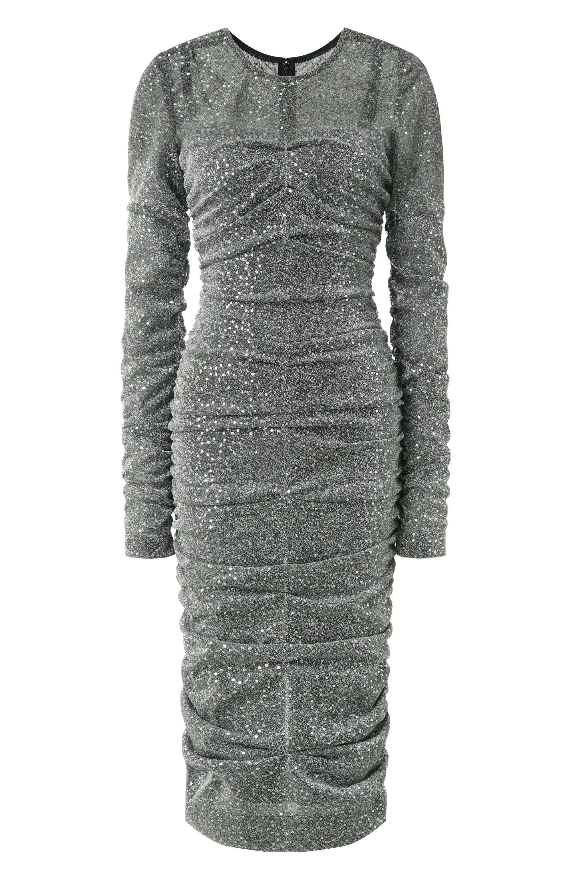 Платье с отделкой пайетками DOLCE & GABBANA, арт. F6TMPT/HLM4U, фото 1