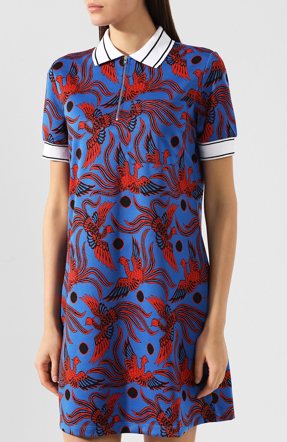 Платье с принтом KENZO синего цвета по цене 23250 руб., арт. 2R0840930, фото 3 Платье с принтом KENZO, арт. 2R0840930, фото 3