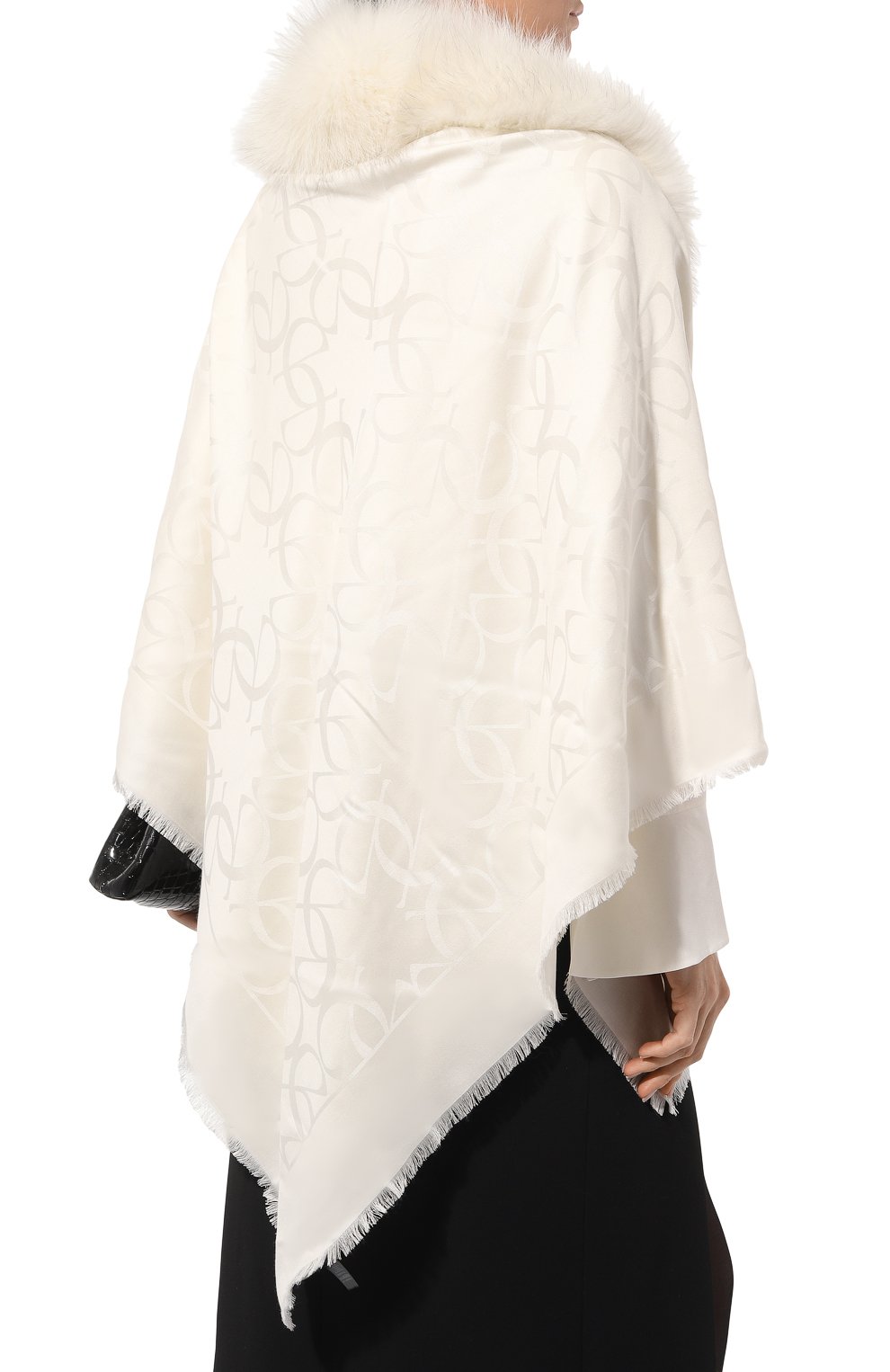 Накидка из шелка и шерсти ELIE SAAB, арт. 1414SEJ5382, фото 4