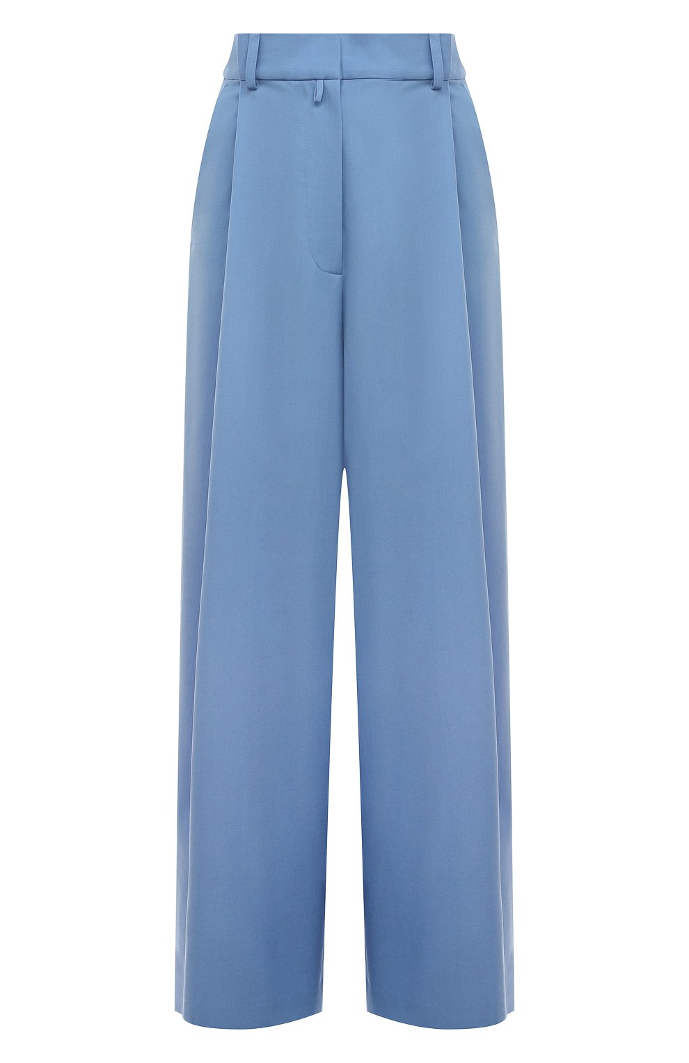 Шерстяные брюки DRIES VAN NOTEN голубого цвета по цене 94700 руб., арт. 231-010920-6244, фото 1 Шерстяные брюки DRIES VAN NOTEN, арт. 231-010920-6244, фото 1
