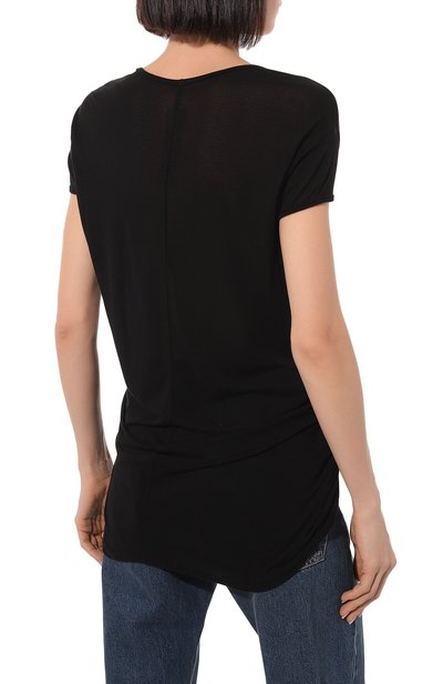Футболка из вискозы и шелка RICK OWENS, арт. RP01C5206/JS, фото 4