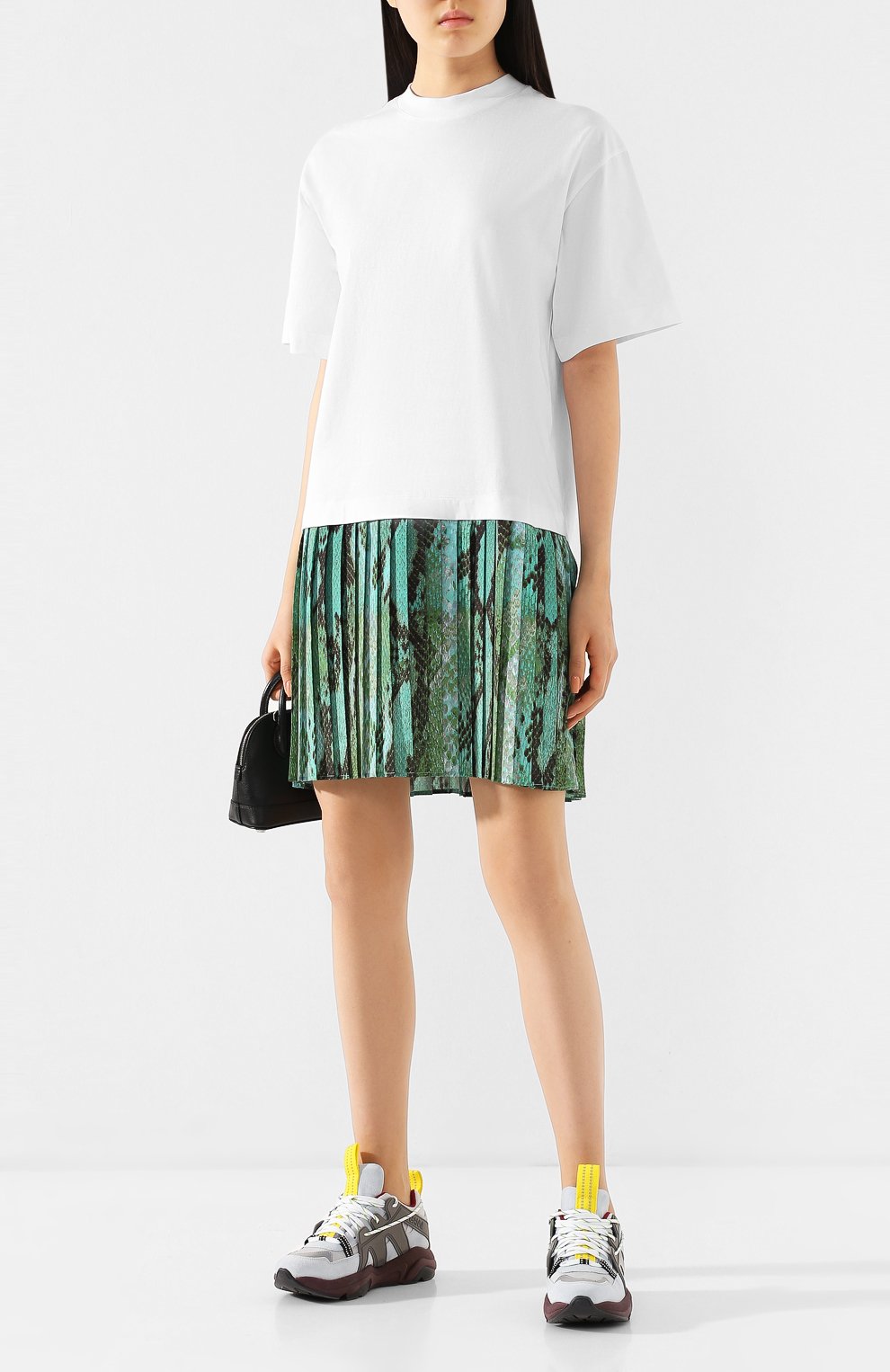 Хлопковое платье MSGM белого цвета по цене 20500 руб., арт. 2841MDA68P 207298, фото 2 Хлопковое платье MSGM, арт. 2841MDA68P 207298, фото 2