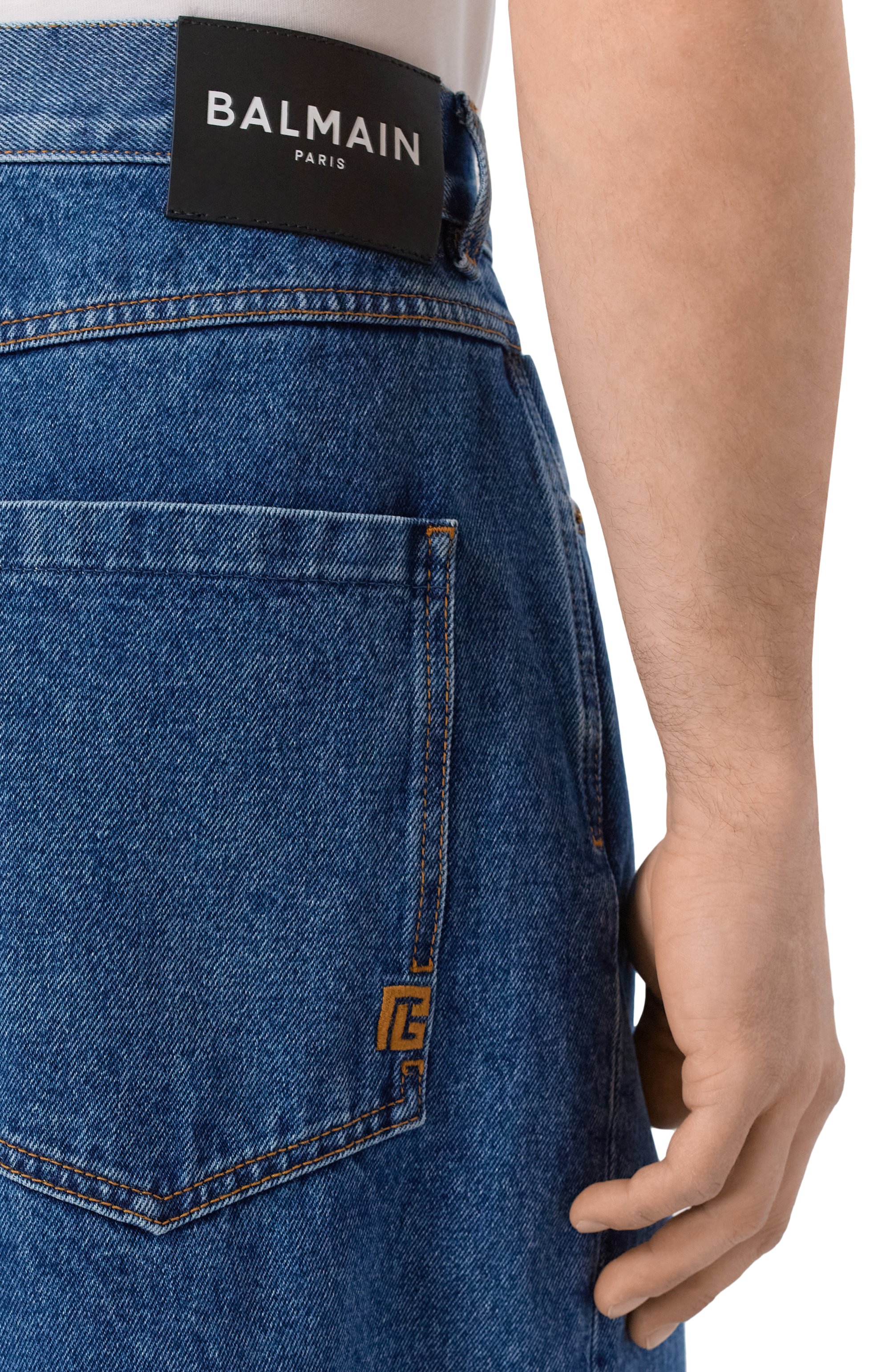 Джинсы wide BALMAIN, арт. GH1ML160/DG08, фото 5