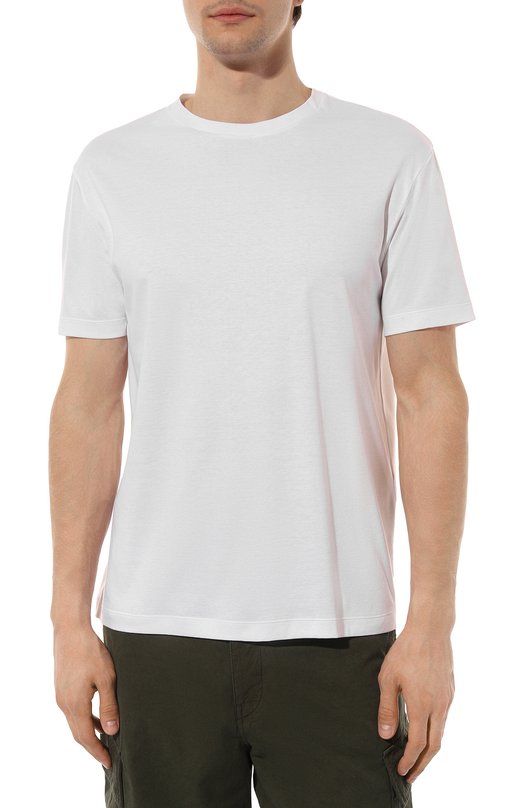 Хлопковая футболка Giorgio Armani 6LSM90/SJTKZ Белый  6LSM90/SJTKZ Фото 3