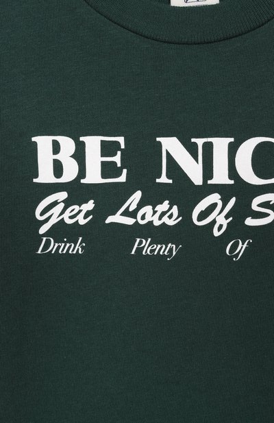 Хлопковая футболка SPORTY AND RICH, арт. T004861003GR10, фото 3