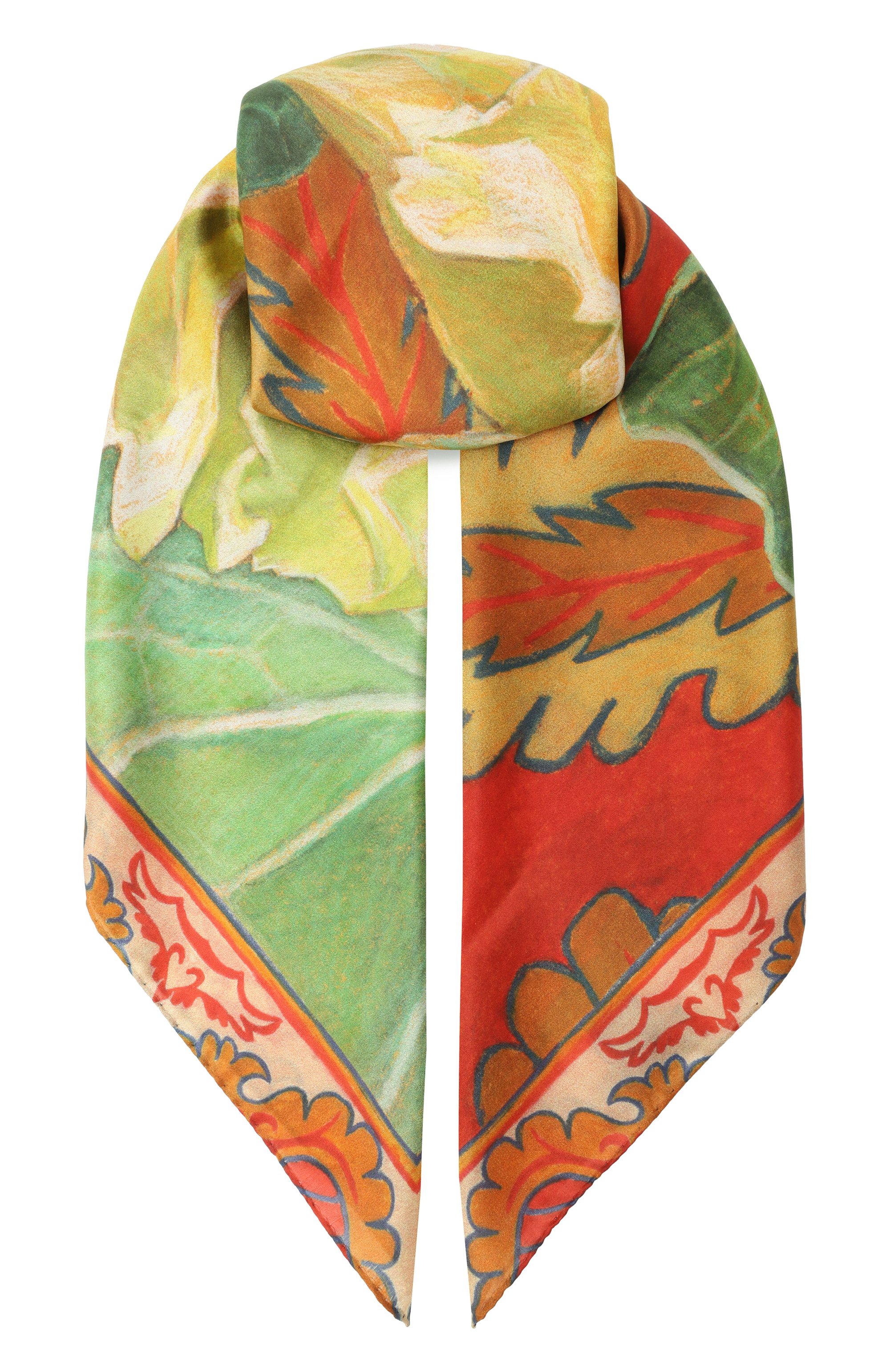 Шелковый платок настурция GOURJI, арт. 91144637/2181172, фото 1