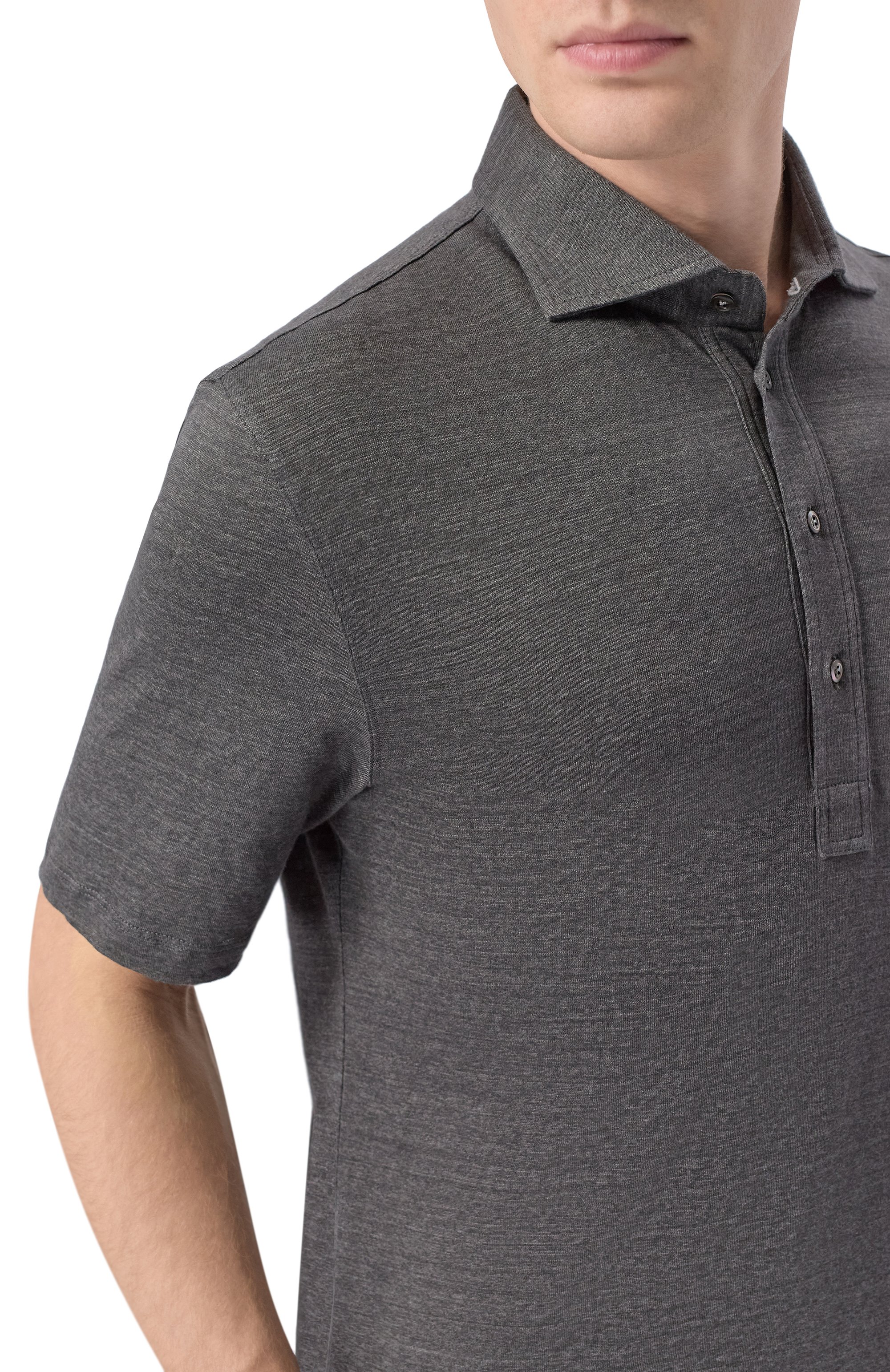 Поло изо льна и хлопка BRUNELLO CUCINELLI, арт. MR8273915, фото 5