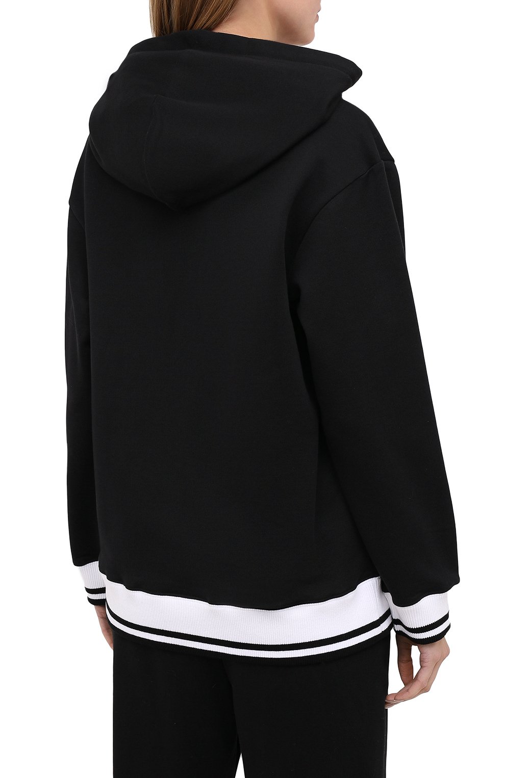 Хлопковое худи DOLCE & GABBANA черного цвета по цене 85100 руб., арт. F9I51Z/G7XHX, фото 4 Хлопковое худи DOLCE & GABBANA, арт. F9I51Z/G7XHX, фото 4