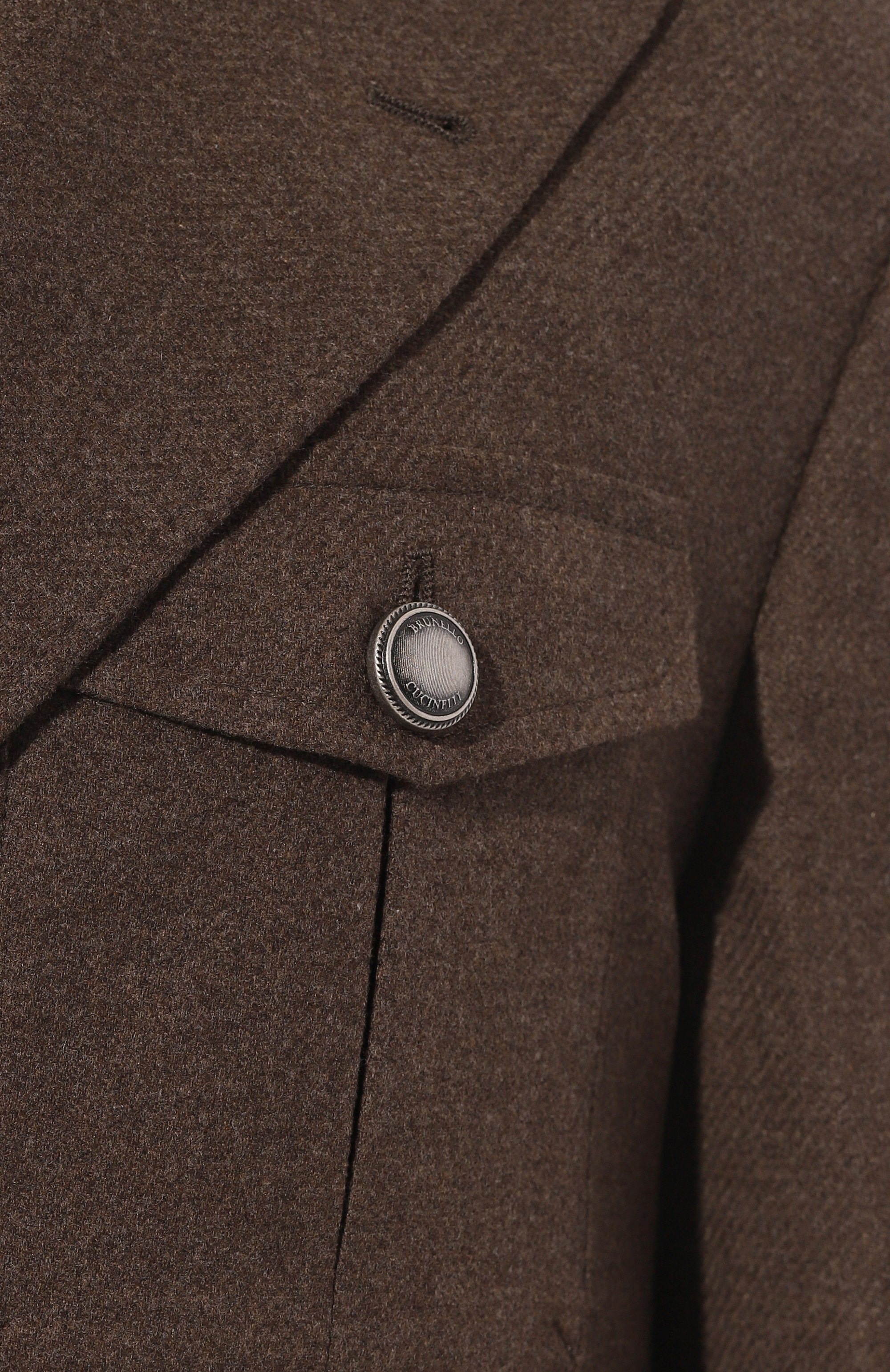 Пиджак из шерсти и шелка BRUNELLO CUCINELLI темно-коричневого цвета по цене 553000 руб., арт. MN4857BDD, фото 7 Пиджак из шерсти и шелка BRUNELLO CUCINELLI, арт. MN4857BDD, фото 7