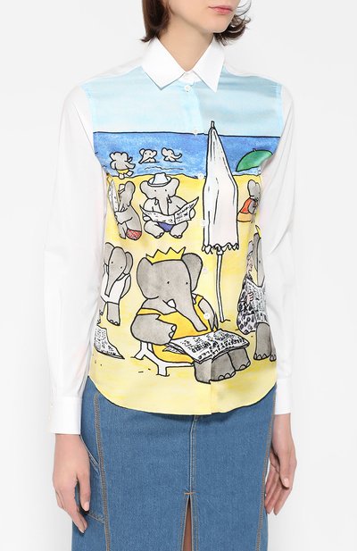 Хлопковая рубашка LANVIN желтого цвета по цене 109500 руб., арт. RW-T0673I-4437-P20, фото 3 Хлопковая рубашка LANVIN, арт. RW-T0673I-4437-P20, фото 3