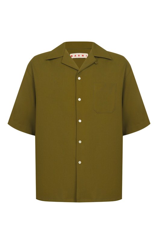 Шерстяная рубашка Marni CUMU0213A5/UTW839 Хаки CUMU0213A5/UTW839