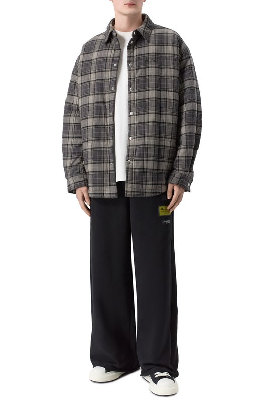 Хлопковые брюки MM6 SH0KA0072/M25025 Чёрный  SH0KA0072/M25025 Фото 2