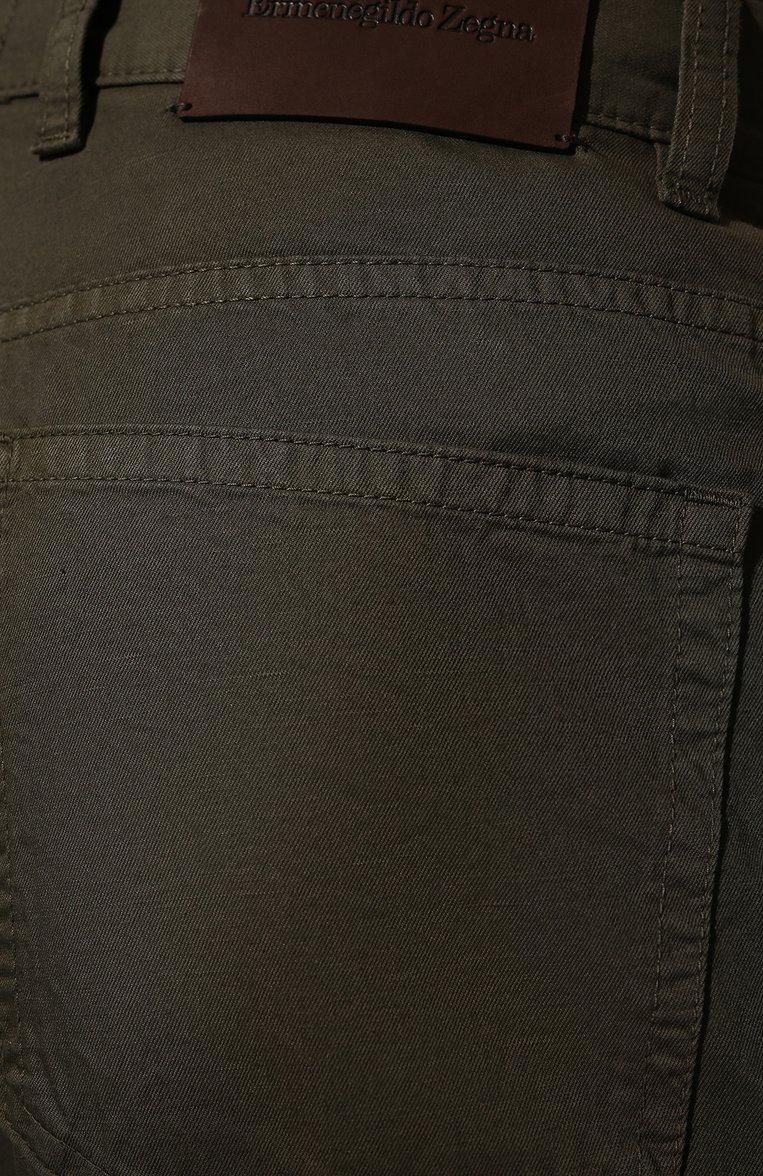 Брюки из хлопка и льна ZEGNA, арт. UZI37/GAN, фото 5