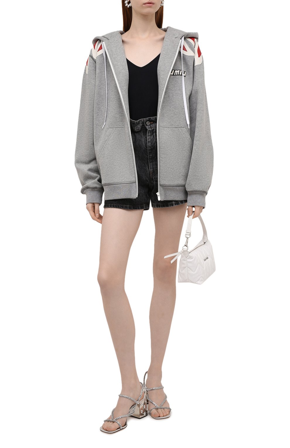 Хлопковая толстовка MIU MIU, арт. MJL788-1ZPA-F0031, фото 2