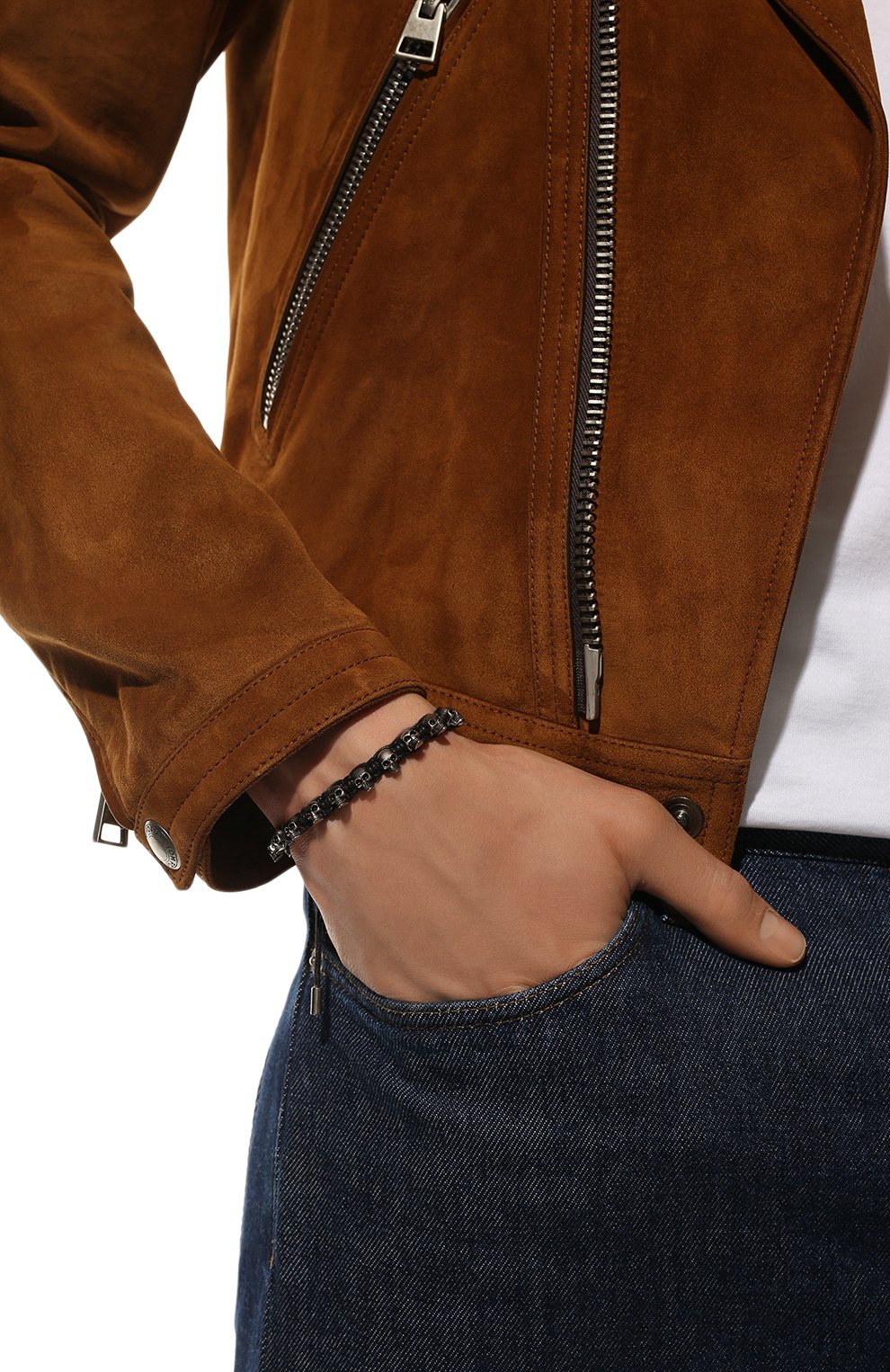 Браслет ALEXANDER MCQUEEN черного цвета по цене 36400 руб., арт. 554660/J16KY, фото 2 Браслет ALEXANDER MCQUEEN, арт. 554660/J16KY, фото 2