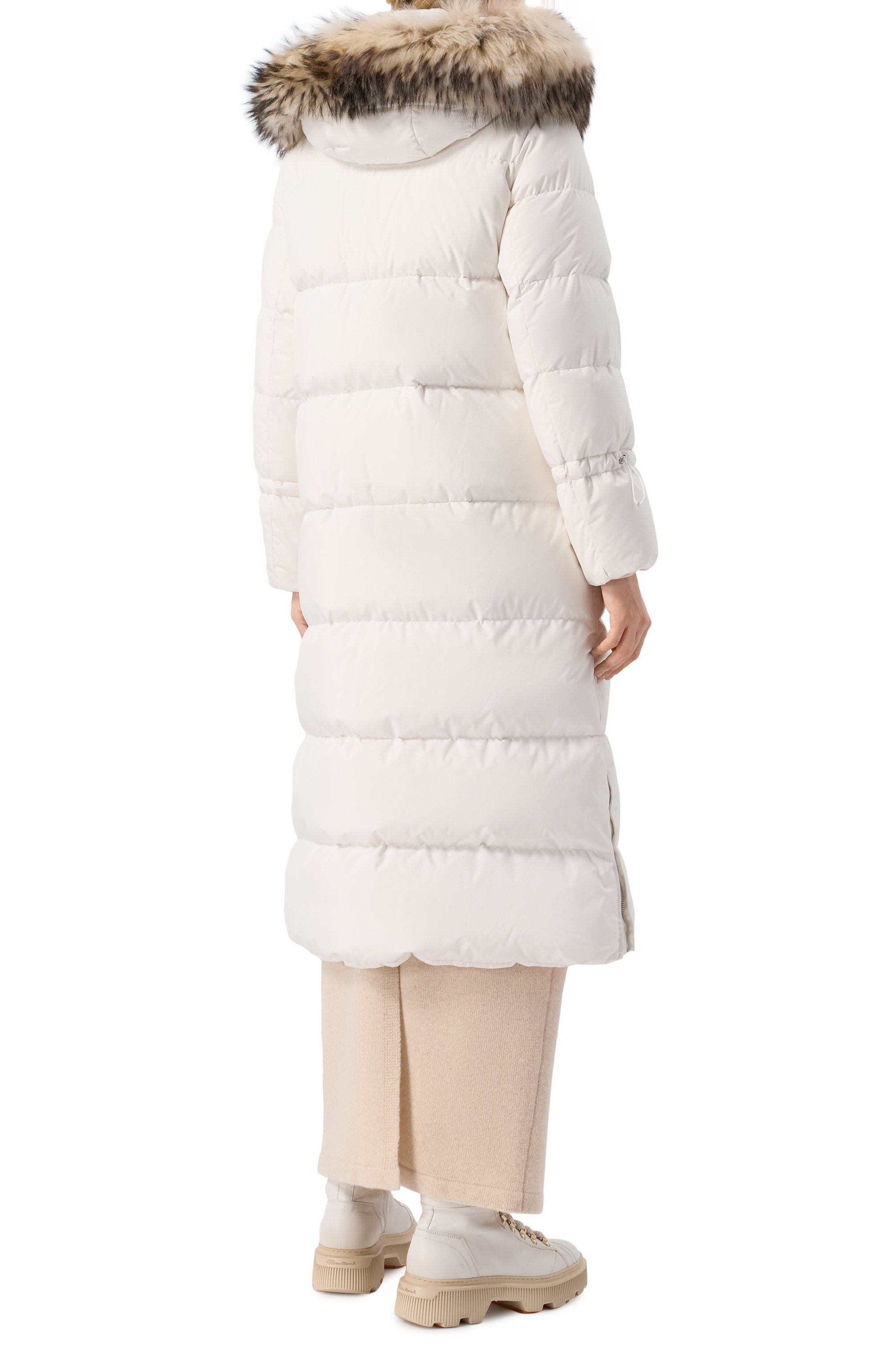 Пуховик MOORER белого цвета по цене 369500 руб., арт. BREUIL/FUR-STP, фото 4 Пуховик MOORER, арт. BREUIL/FUR-STP, фото 4