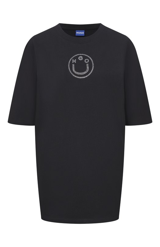 Хлопковая футболка HUGO Blue 50554940 Чёрный 50554940