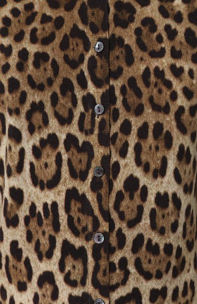 Шерстяной кардиган на пуговицах с леопардовым принтом DOLCE & GABBANA, арт. 0102/FRC01K/F86B8, фото 5