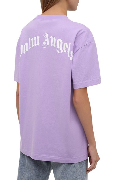 Хлопковая футболка PALM ANGELS, арт. PMAA001F21JER0233660/W, фото 4