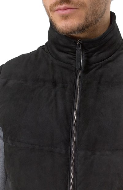 Замшевый жилет ZEGNA черного цвета по цене 834000 руб., арт. E184/UEPVMA8, фото 5 Замшевый жилет ZEGNA, арт. E184/UEPVMA8, фото 5