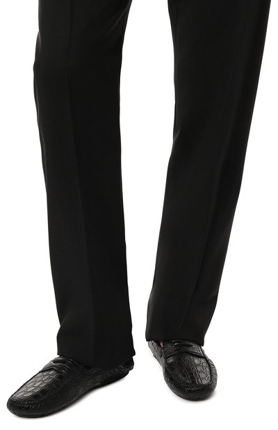 Мокасины из кожи каймана PRADA черного цвета по цене 255000 руб., арт. 2DD158-XNL-F0002-U00F, фото 3 Мокасины из кожи каймана PRADA, арт. 2DD158-XNL-F0002-U00F, фото 3