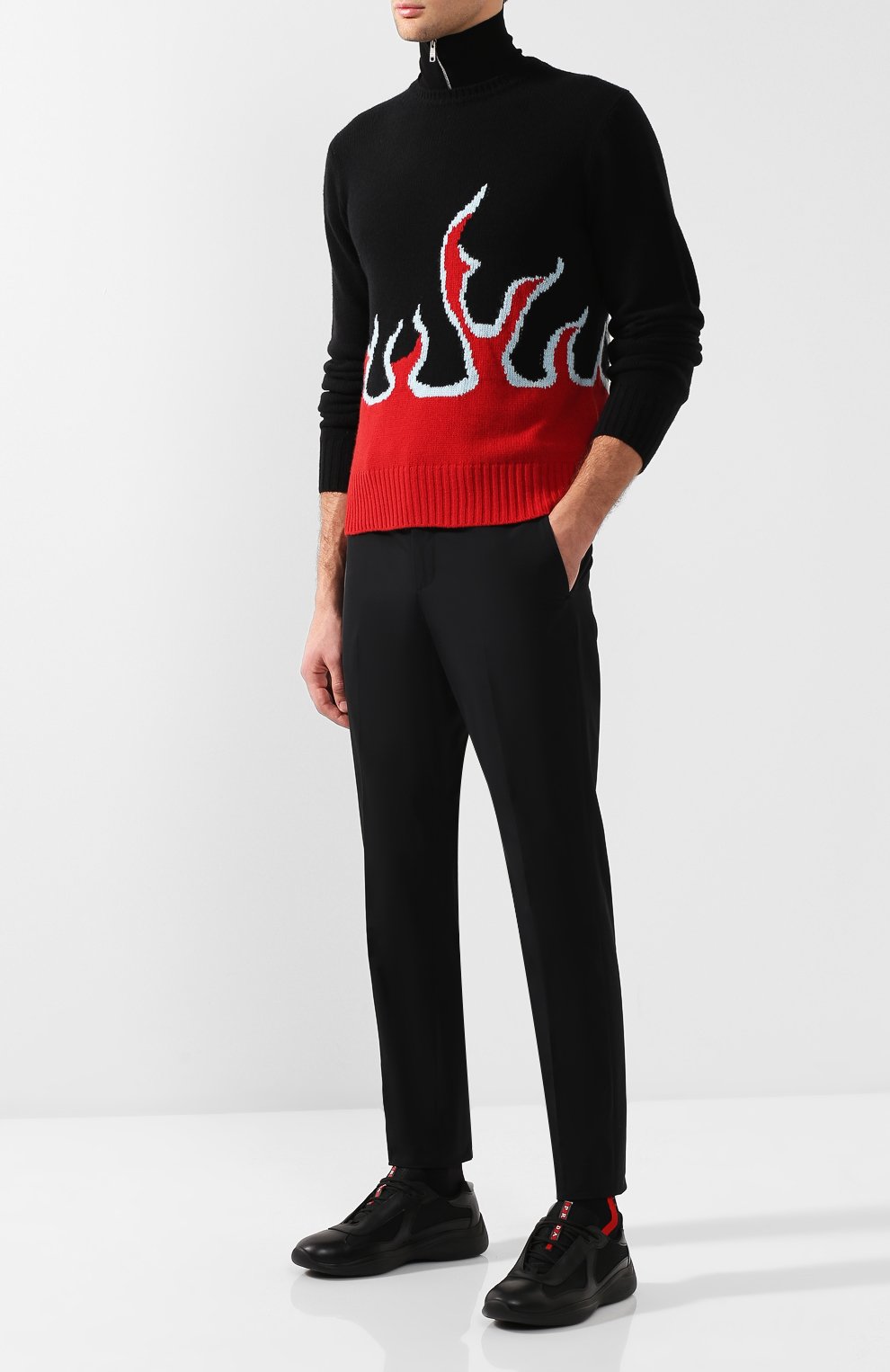 Комбинированные кроссовки prada linea rossa PRADA, арт. 4E3337-6GW-F0002, фото 2