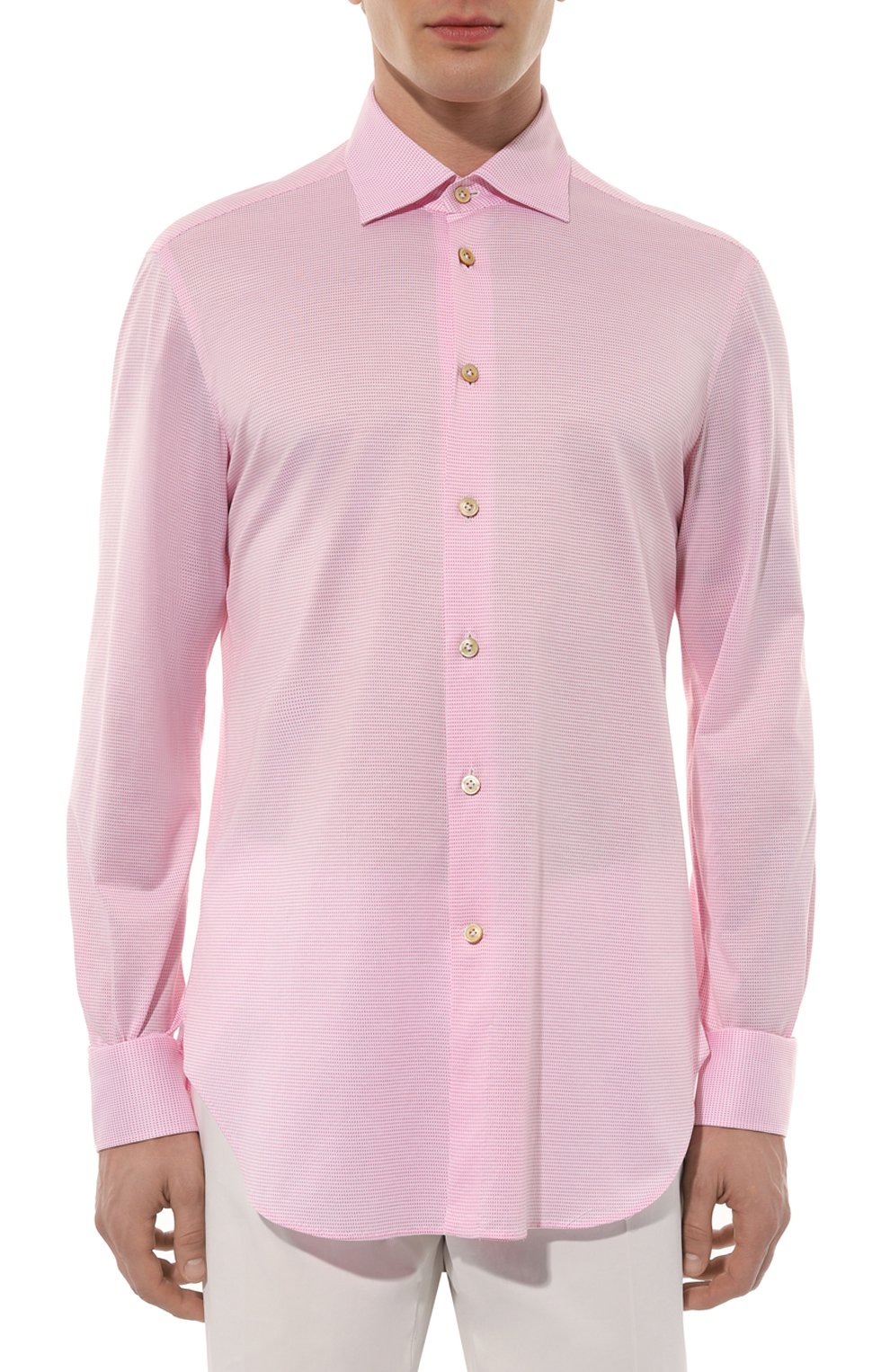 Хлопковая рубашка KITON, арт. UCIH06381, фото 3