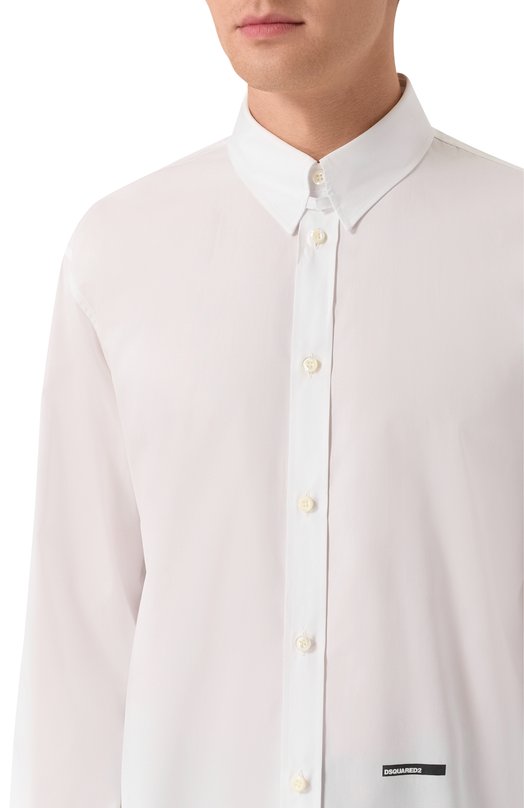 Хлопковая рубашка Dsquared2 S74DM0953/S36275 Белый  S74DM0953/S36275 Фото 5