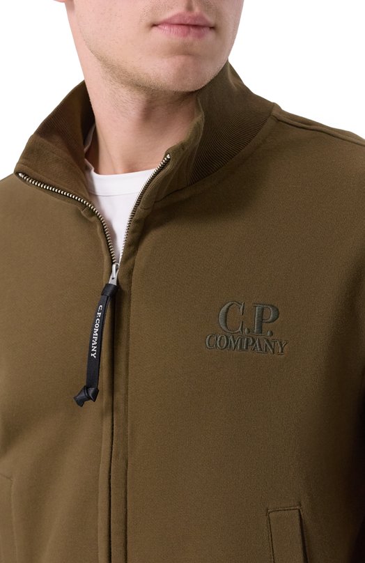 Хлопковая толстовка C.P. Company 19CMSS139A005086W Хаки  19CMSS139A005086W Фото 5