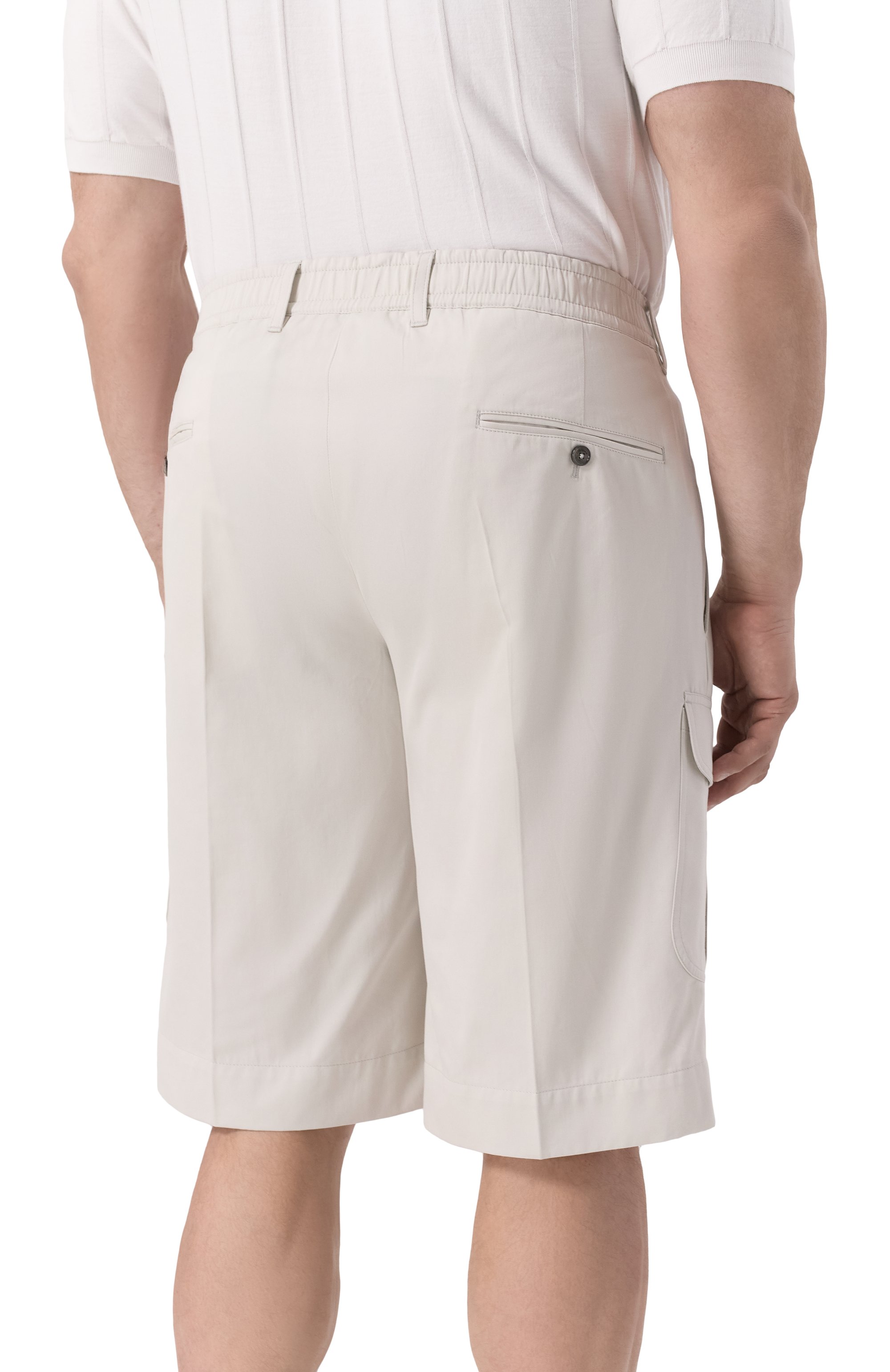 Хлопковые шорты CORTIGIANI светло-серого цвета по цене 94150 руб., арт. 2A3663, фото 4 Хлопковые шорты CORTIGIANI, арт. 2A3663, фото 4