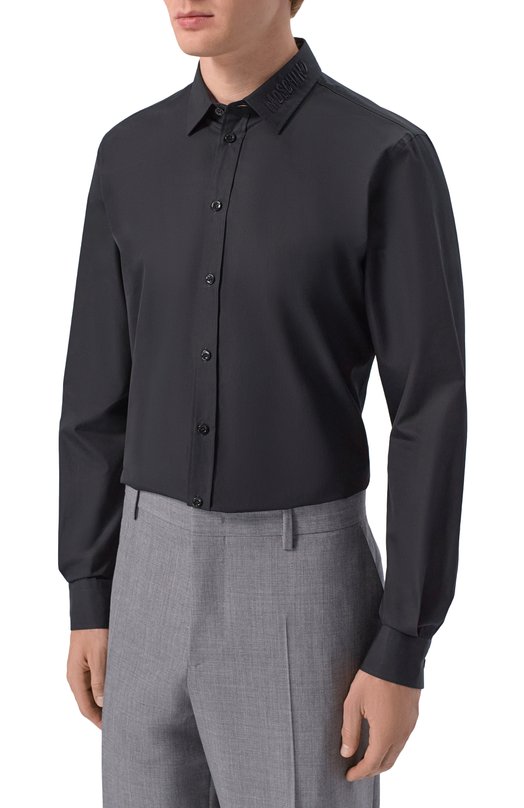 Хлопковая рубашка Moschino A0225/7035 Чёрный  A0225/7035 Фото 3