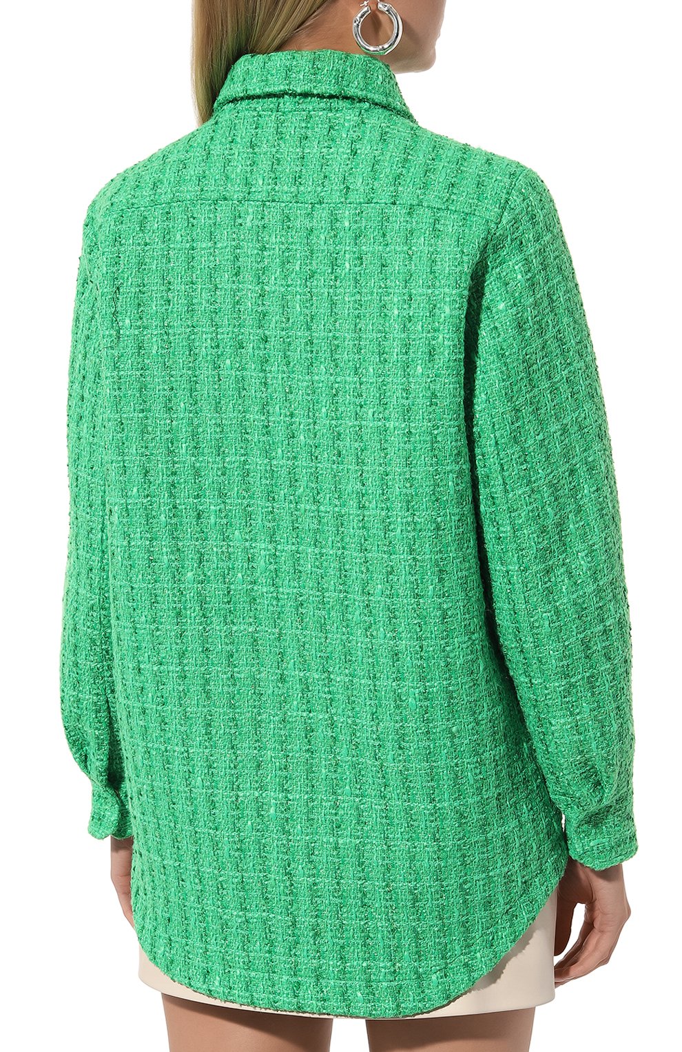 Шерстяной жакет SEVEN LAB зеленого цвета по цене 31500 руб., арт. SBT.05.500.320, фото 4 Шерстяной жакет SEVEN LAB, арт. SBT.05.500.320, фото 4