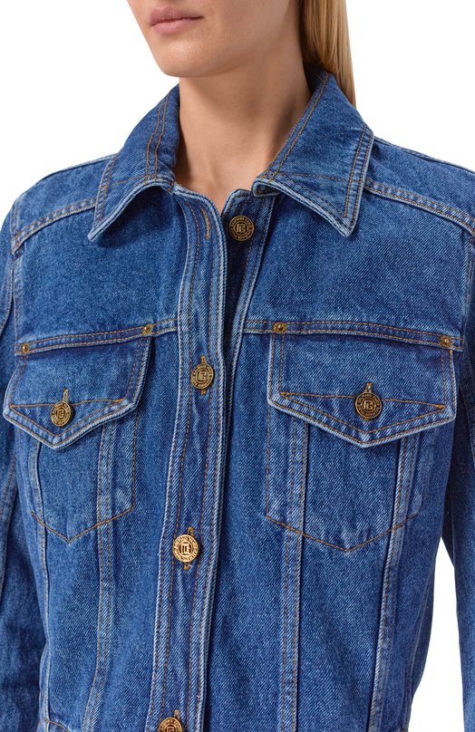 Джинсовая куртка Balmain GF1TC215/DG08 Синий  GF1TC215/DG08 Фото 5