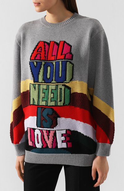 Шерстяной свитер STELLA MCCARTNEY серого цвета по цене 64700 руб., арт. 575300/S2101, фото 3 Шерстяной свитер STELLA MCCARTNEY, арт. 575300/S2101, фото 3