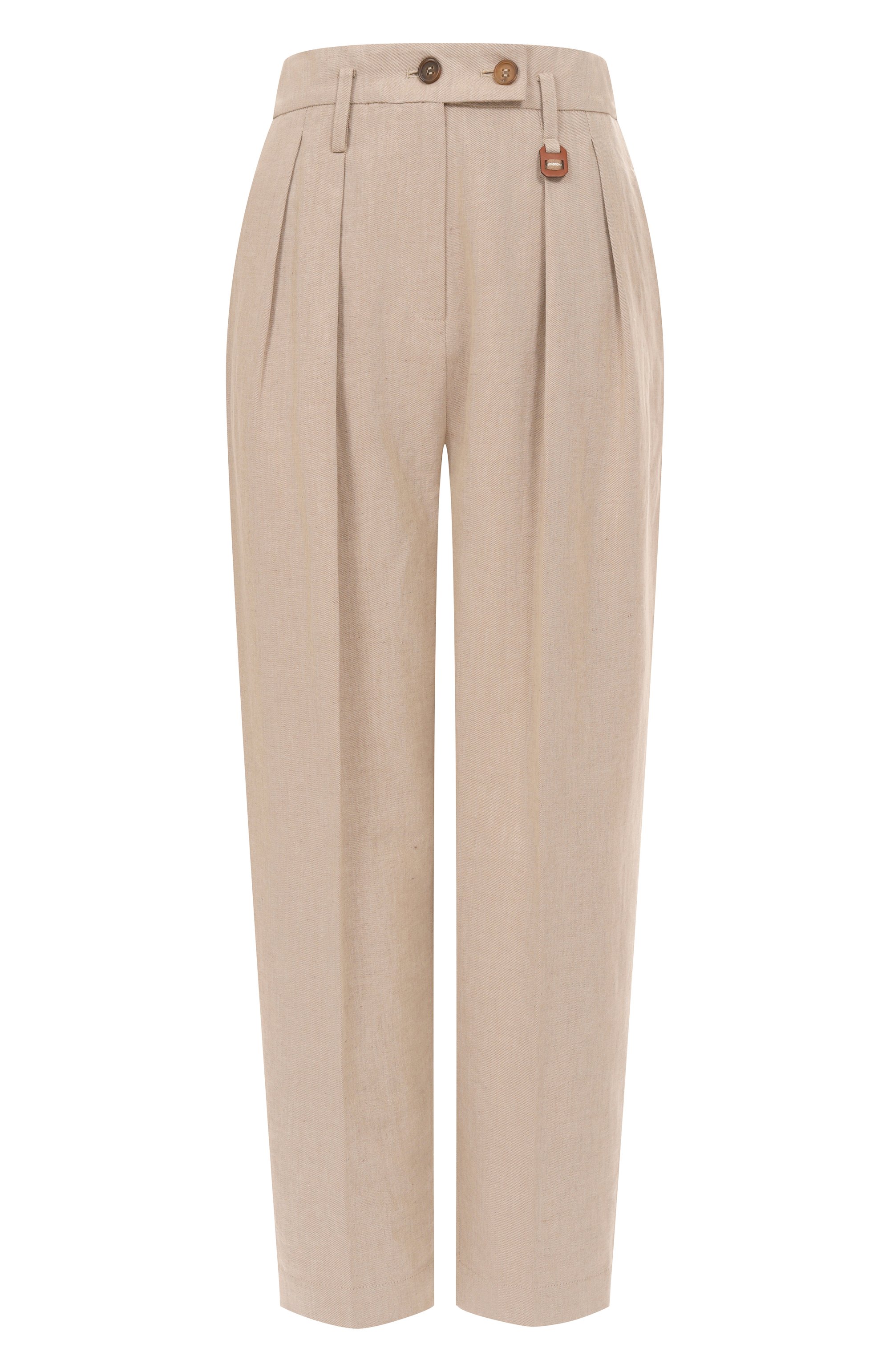 Брюки из хлопка и льна LORENA ANTONIAZZI, арт. E2536PA63A/9715, фото 1