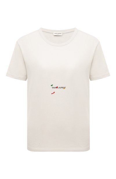 Женская хлопковая футболка SAINT LAURENT, арт. 686229