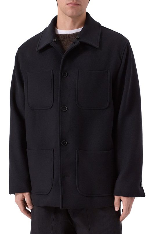 Шерстяное пальто MSGM 3940MH25/257603 Чёрный  3940MH25/257603 Фото 6