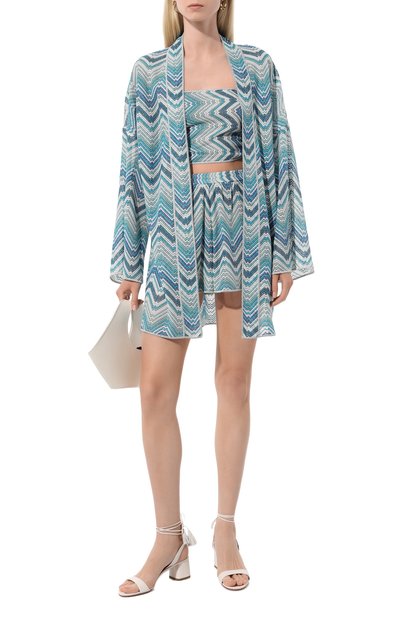 Шорты из вискозы MISSONI голубого цвета по цене 47050 руб., арт. MC22SI00/BR00XK, фото 2 Шорты из вискозы MISSONI, арт. MC22SI00/BR00XK, фото 2