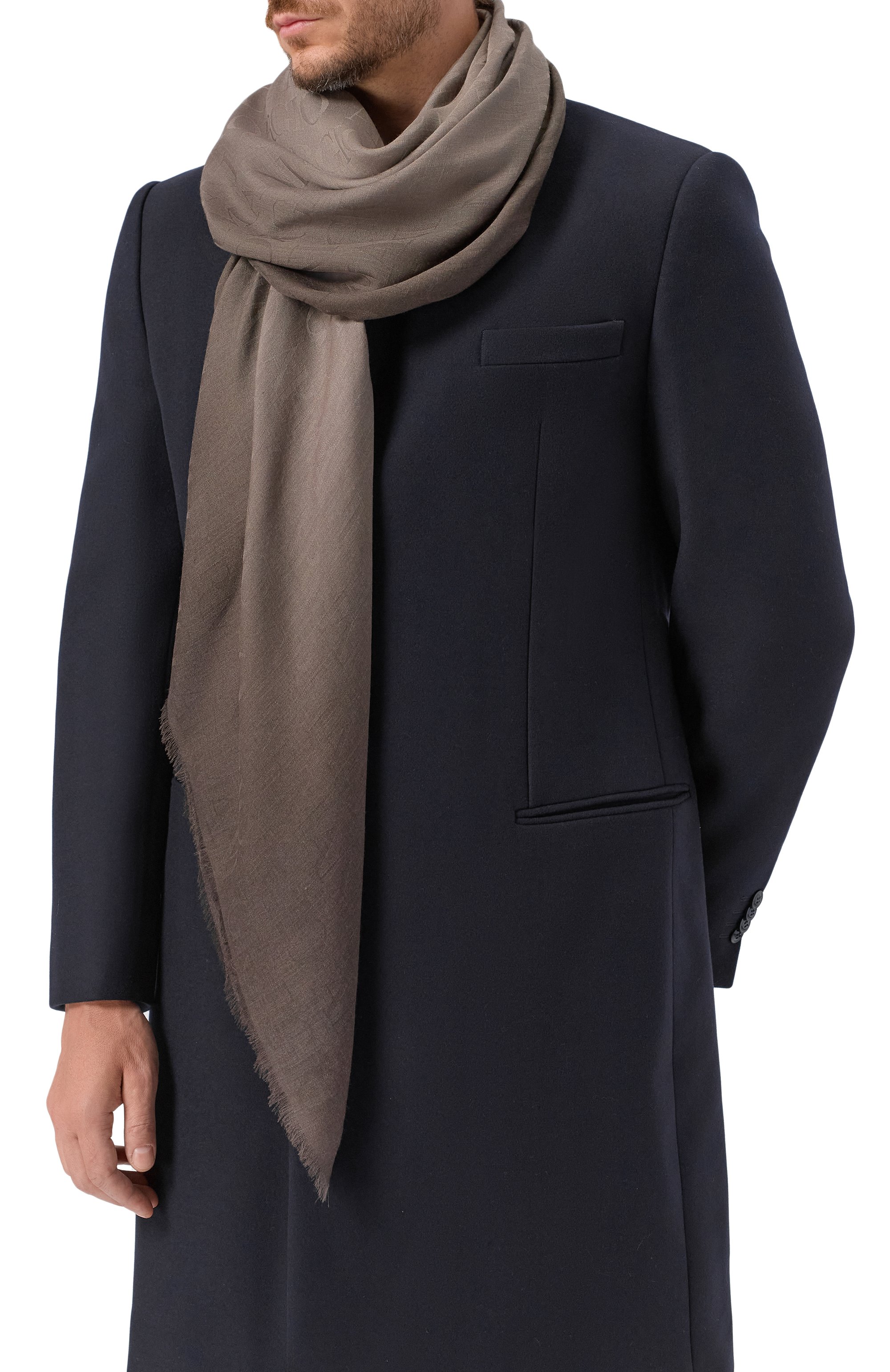 Платок из шерсти и шелка GIORGIO ARMANI, арт. GM001848/AF18594, фото 2