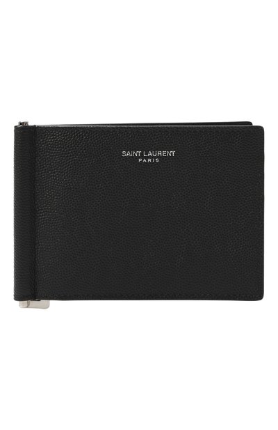 Мужской кожаный зажим для купюр SAINT LAURENT, арт. 378005/BTY0N