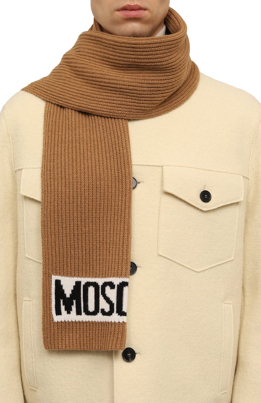 Шарф из шерсти и вискозы MOSCHINO, арт. 50184/M5541, фото 2