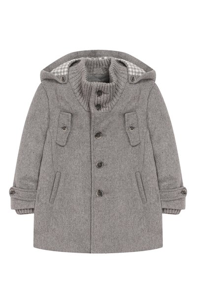 Пальто BABY A. серого цвета по цене 14460 руб., арт. M1865, фото 1 Пальто BABY A., арт. M1865, фото 1