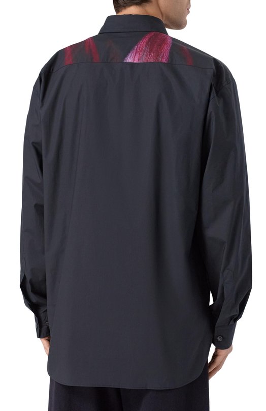 Хлопковая рубашка Dries Van Noten 252-020732-2007 Чёрный  252-020732-2007 Фото 4