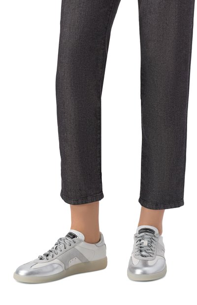 Кожаные кеды SANTONI, арт. WBPG61244TITTPSX, фото 2