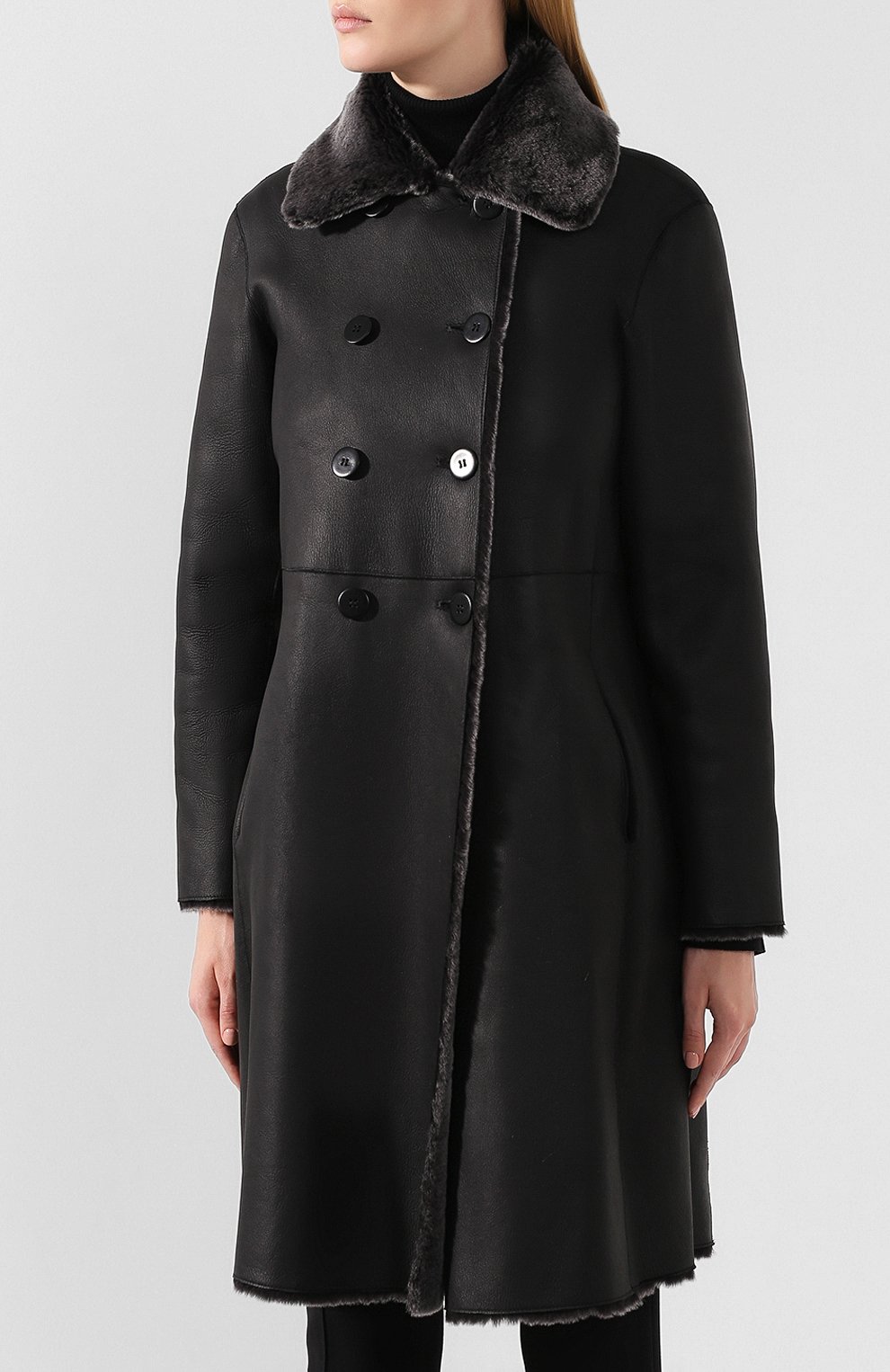 Двусторонняя дубленка EMPORIO ARMANI серого цвета по цене 444000 руб., арт. 4NL05P/42P23, фото 6 Двусторонняя дубленка EMPORIO ARMANI, арт. 4NL05P/42P23, фото 6