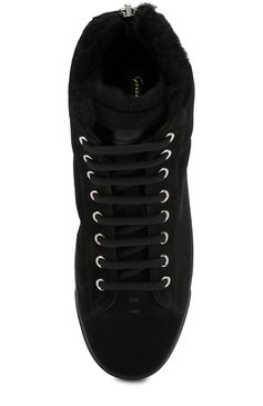 Высокие замшевые кеды peter с внутренней меховой отделкой GIANVITO ROSSI, арт. S20386.W1BLK.SUENER0, фото 1