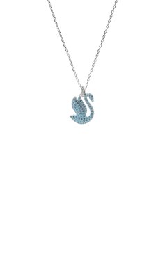 Женская кулон на цепочке swan SWAROVSKI голубого цвета, арт. 5660594 | Фото 3 (Региональные ограничения белый список (Axapta Mercury): Не проставлено; Нос: Не проставлено; Материал: Металл)